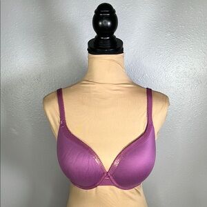 Victoria’s Secret Purple Push-Up Bra – Glitter Trim Body by Victoria, Size 34DD